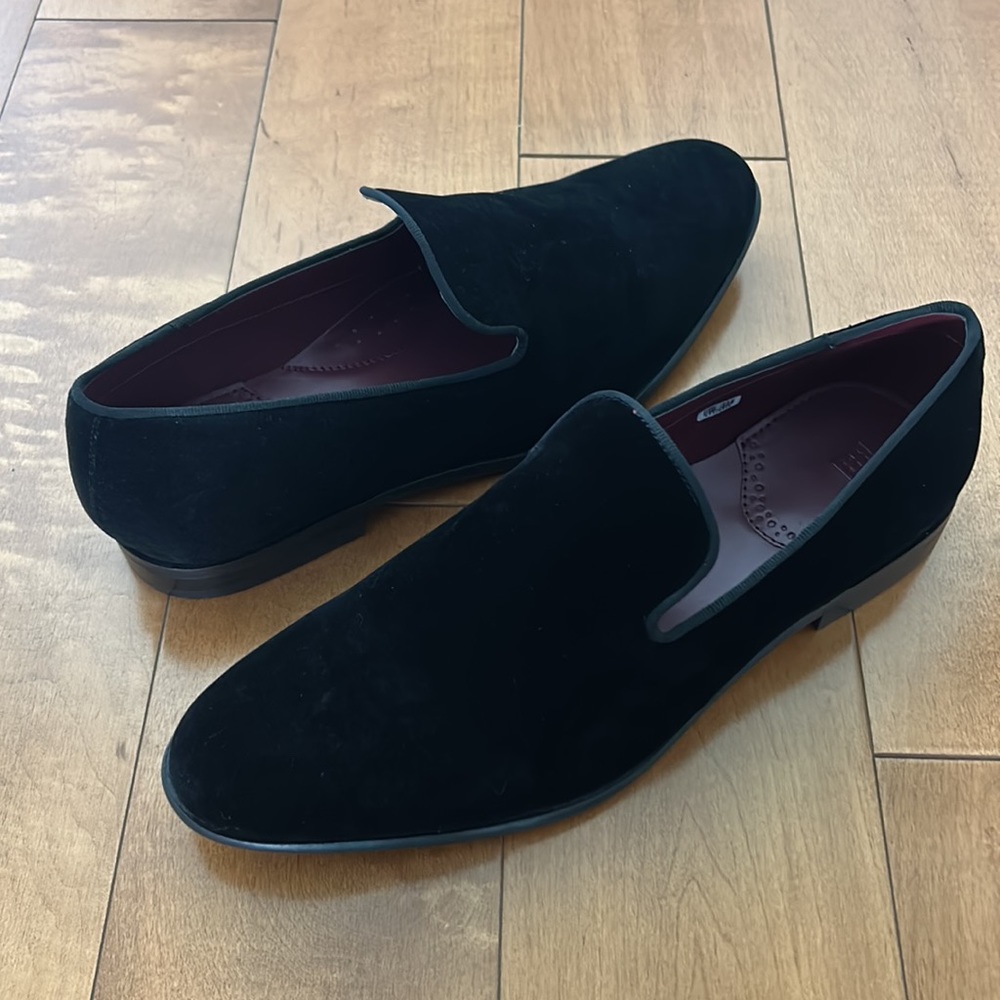 Black Tux Velvet Slip-On Shoes - Picture 3 of 4